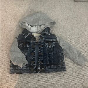 Tucker + Tate Blue Denim Jacket with Grey Hoodie